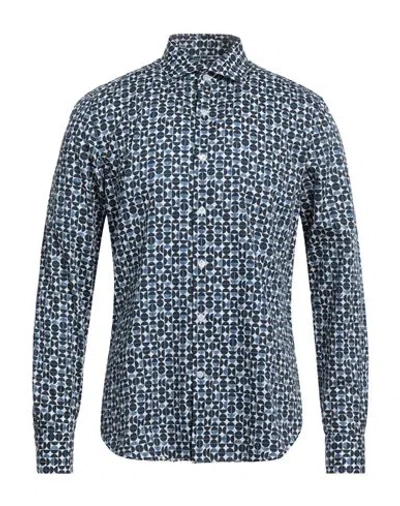 Sonrisa Man Shirt Navy Size 15 ¾ Cotton In Navy Blue