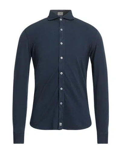 Sonrisa Man Shirt Navy Size M Cotton In Blue