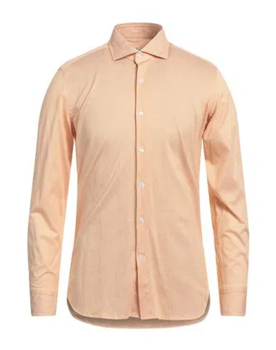 Sonrisa Man Shirt Ocher Size 17 Cotton In Yellow