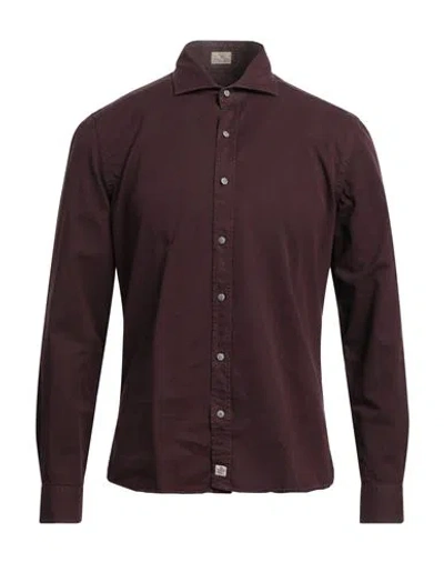 Sonrisa Man Shirt Deep Purple Size 17 Cotton