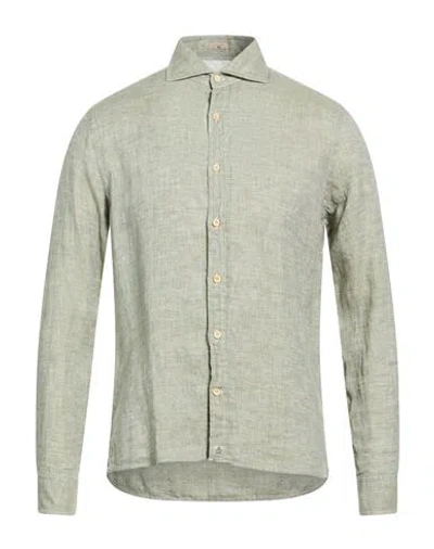 Sonrisa Man Shirt Sage Green Size 17 Linen