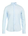 Sonrisa Man Shirt Sky Blue Size 16 ½ Cotton, Elastane In Blue