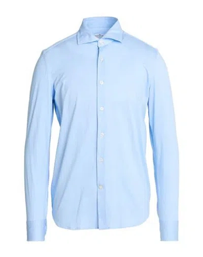 Sonrisa Man Shirt Sky Blue Size 17 Cotton