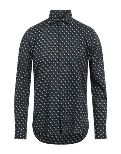 Sonrisa Man Shirt Slate Blue Size 17 Cotton