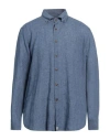 Sonrisa Man Shirt Slate Blue Size L Linen