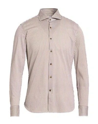 Sonrisa Man Shirt Taupe Size 16 ½ Cotton In Brown