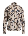Sonrisa Man Shirt Taupe Size 17 Cotton In Multi
