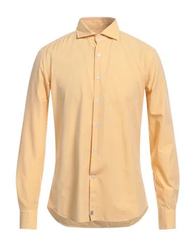 Sonrisa Man Shirt Yellow Size L Cotton, Lyocell