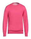 Sonrisa Man Sweater Fuchsia Size 46 Merino Wool, Silk, Cashmere In Pink