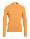 Sonrisa Man Sweater Mandarin Size 38 Cashmere In Orange
