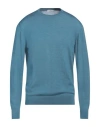 Sonrisa Man Sweater Slate Blue Size 44 Merino Wool, Silk, Cashmere