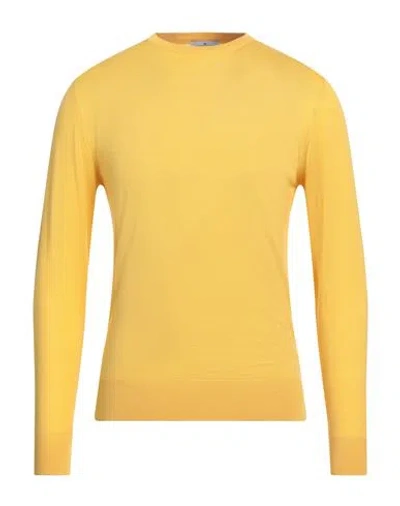Sonrisa Man Sweater Yellow Size 36 Merino Wool, Silk, Cashmere