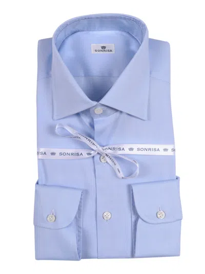 Sonrisa Light Blue Micro-check Formal Shirt