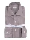 Sonrisa Vertical Stripe Formal Shirt In Brown