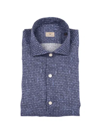 Sonrisa Patterned Cotton Shirt In Blue