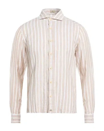 Sonrisa Silvery Man Shirt Beige Size 16 Linen In Brown
