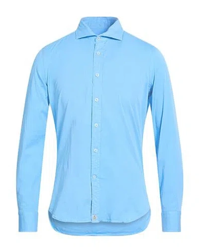Sonrisa Silvery Man Shirt Light Blue Size 15 ¾ Cotton, Elastane