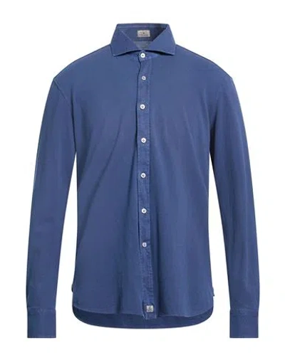 Sonrisa Silvery Man Shirt Navy Size Xxl Cotton In Blue