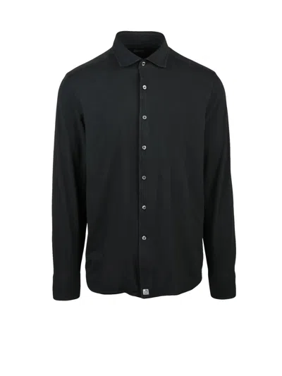 Sonrisa Slim Fit Shirt With Classic Collar And Tailored Silhouette In Black