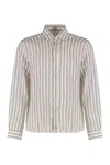 Sonrisa Striped Linen Shirt In Nude