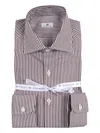 Sonrisa Vertical Stripe Formal Shirt In Brown