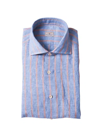 Sonrisa Vertical-stripe Cotton Shirt In Blue