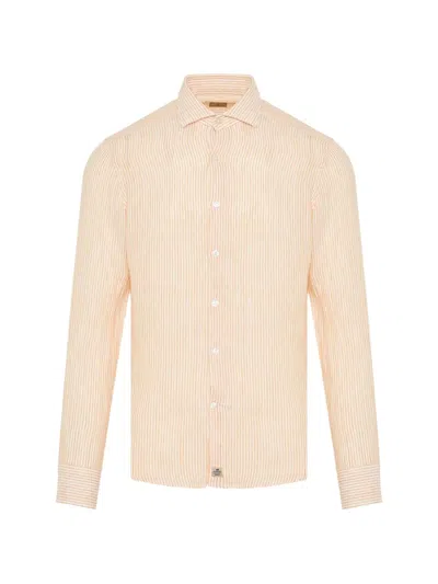 Sonrisa Vertical-stripe Long-sleeve Shirt In Neutral