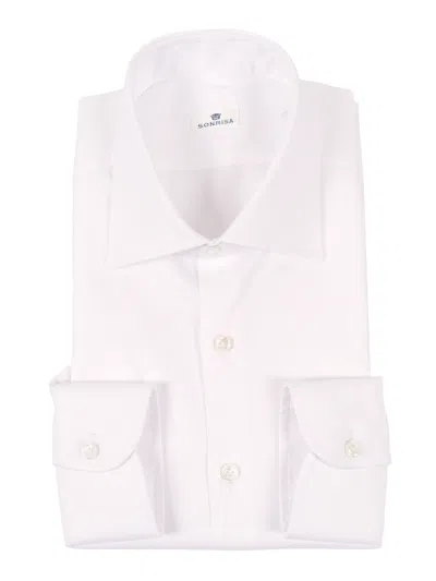 Sonrisa White Pointed Collar Casual Shirt