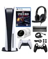 Sony Playstation 5 Console With Spider-man Miles Morales Game And Accessories Kit In Black
