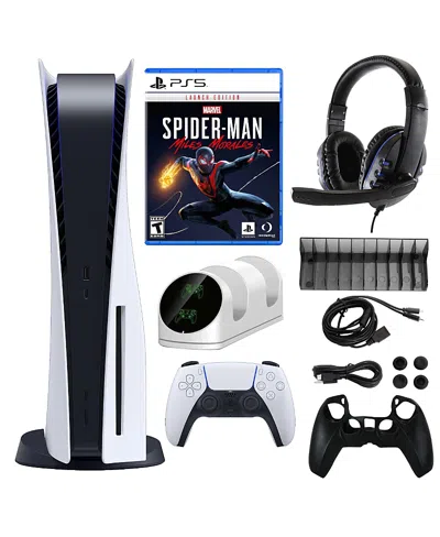 Sony Playstation 5 Console With Spider-man Miles Morales Game And Accessories Kit In Black