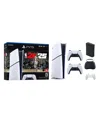 Sony Playstation 5 Slim Console Digital Edition Nba 2k25 Bundle With White Controller And Accessories In Black