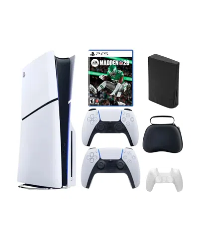 Sony Playstation 5 Slim Disc Bundle With Madden 26 Game, Accessories And Extra Controller In Gray
