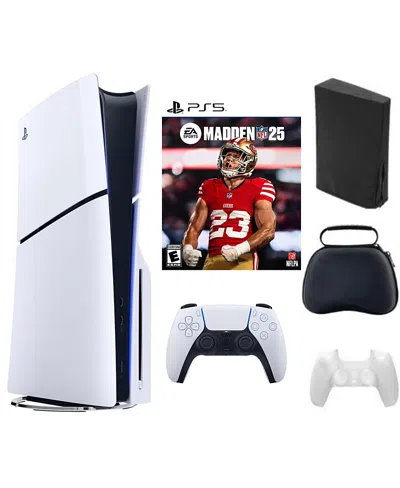 Sony Kids' Ps5 - Playstation 5 Slim Disc Bundle With Accessories, And Madden Nfl 25 Game In White
