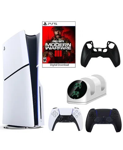 Sony Ps5 Cod Console With Extra Black Dualsense Controller, Dual Charging Dock And Silicone Sleeve In Multi-color