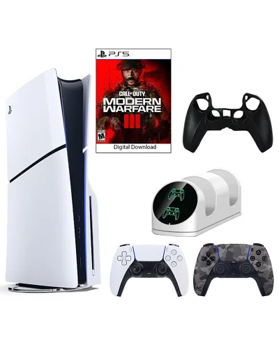 Sony Ps5 Cod Console With Extra Camo Dualsense Controller, Dual Charging Dock And Silicone Sleeve In Multicolor