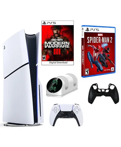 Sony Ps5 Cod Core Console With Spider Man 2 Game And Accessories In Multicolor