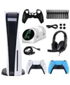 Sony Ps5 Core With Extra Blue Dualsense Controller And Accessories Kit In Multicolor
