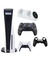Sony Ps5 Core With Extra Camo Dualsense Controller, Dual Charging Dock And Silicone Sleeve In Dark Green