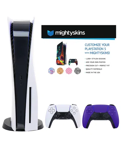 Sony Ps5 Core With Extra Purple Dualsense Controller And Skins Voucher In White