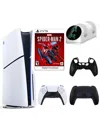 Sony Ps5 Spiderman 2 Console With Extra Black Dualsense Controller, Dual Charging Dock And Silicone Sleev In Multicolor
