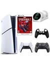 Sony Ps5 Spiderman 2 Console With Extra Camo Dualsense Controller, Dual Charging Dock And Silicone Sleeve In Multi-color