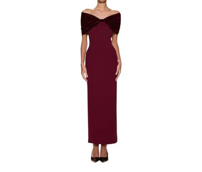 Sonya Moda Belluno Off-shoulder Maxi Dress In Redwood