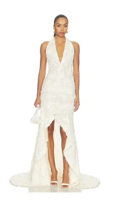 Sonya Moda Noorah Gown In Creme Off-white