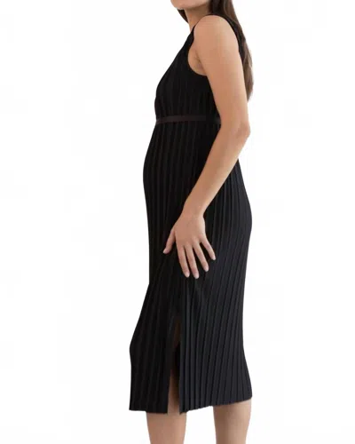 Soon Maternity Michelle Nursing & Maternity Pleat Dress In Black