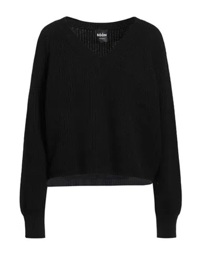Soon Woman Sweater Black Size M Merino Wool, Viscose, Polyamide, Cashmere
