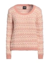 Soon Woman Sweater Antique Rose Size L Acrylic, Polyamide, Mohair Wool, Alpaca Wool, Wool In Pastel Pink