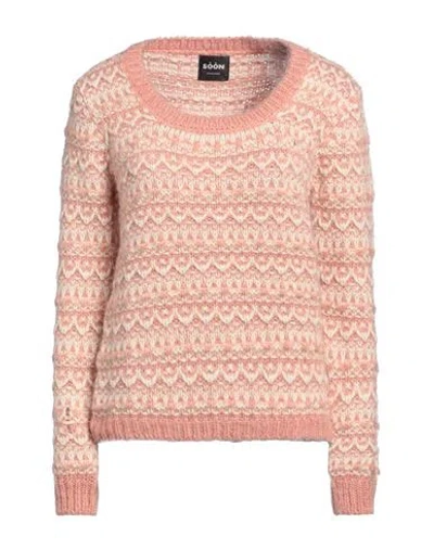 Soon Woman Sweater Pastel Pink Size Xl Acrylic, Polyamide, Mohair Wool, Alpaca Wool, Wool