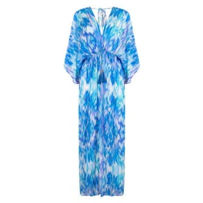 Sophia Alexia Capri Kimono Dress Sea Dream In Blue