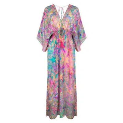 Sophia Alexia Fantasia Capri Kimono In Multi