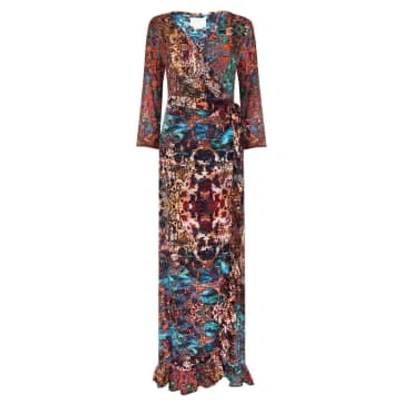 Sophia Alexia Moroccan Mirage Ruffle Wrap Dress In Multi